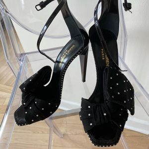 YSL never worn studded velvet heels size 37